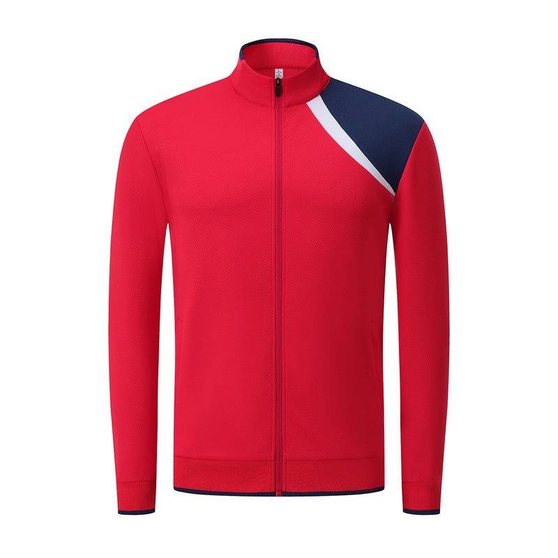 [Changfei Factory Store] Fall/Winter Leisure Men'S And Women'S Training Sports Jacket Long Sleeve Collar Top Group Dress - Image 1